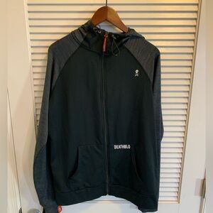 DEATHBLO Muay Thai Men’s Hoodie Full Zip Large Black